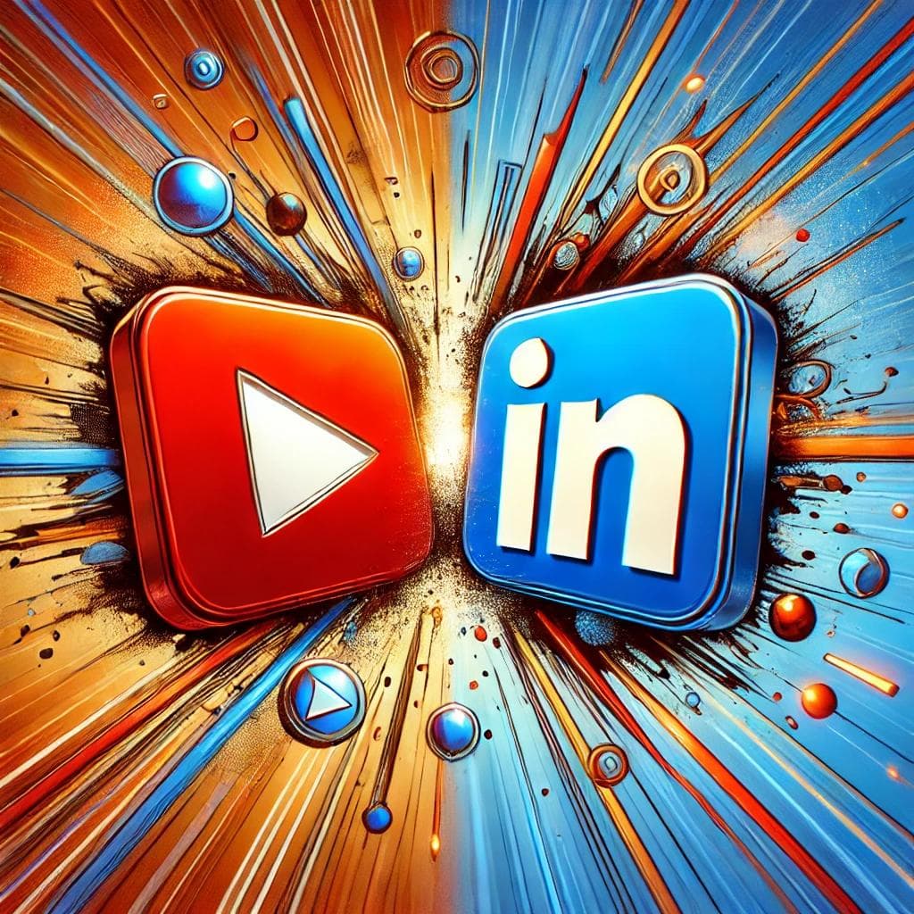 youtube vs linkedin icon clash