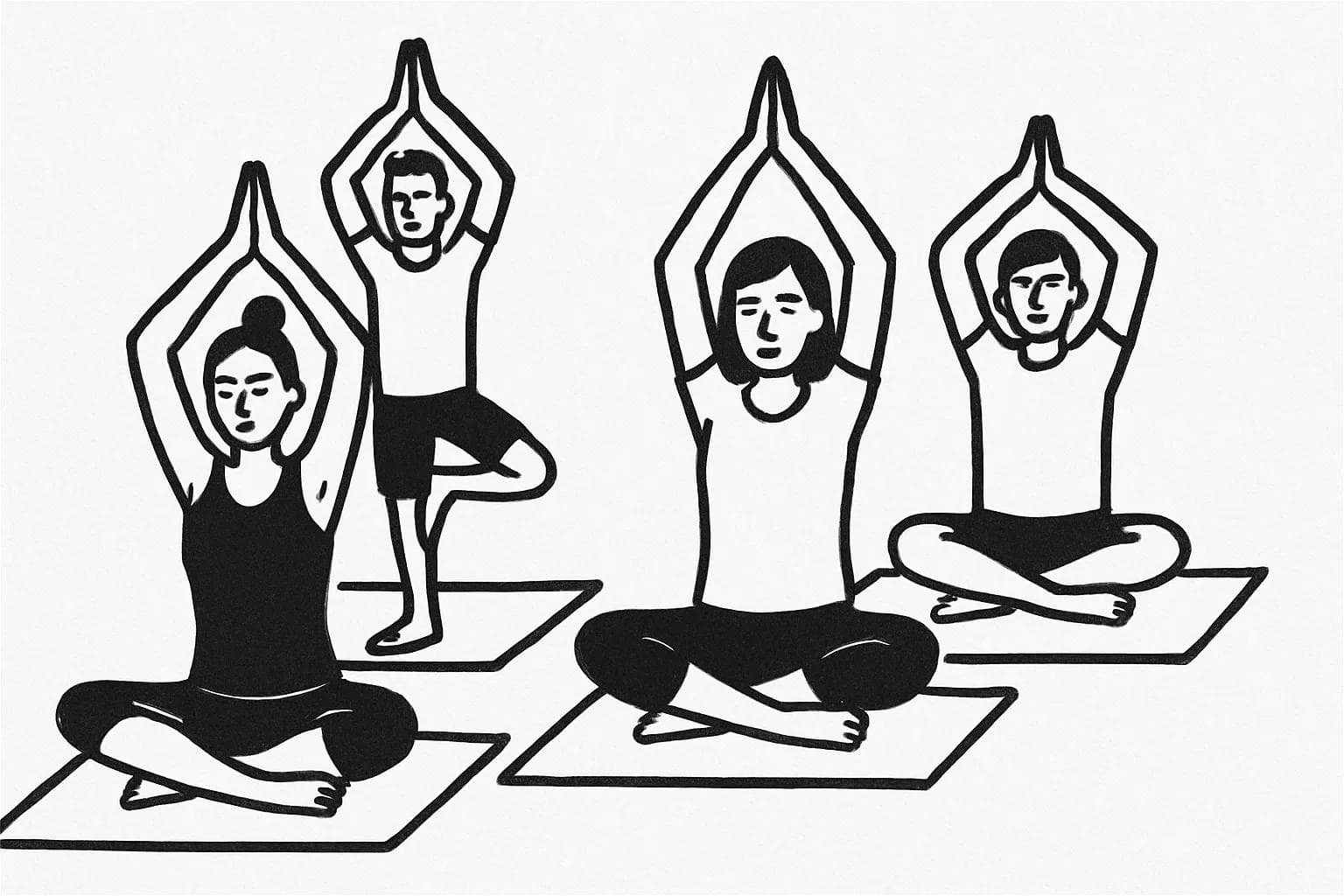 Yoga Gruppe Grafik